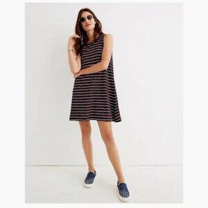 Madewell Franklin Stripe Swing Tank Dress M  Coastal Americana Summer Style